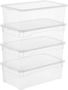 ¿Qué materiales se utilizan en las cajas de almacenaje transparentes?