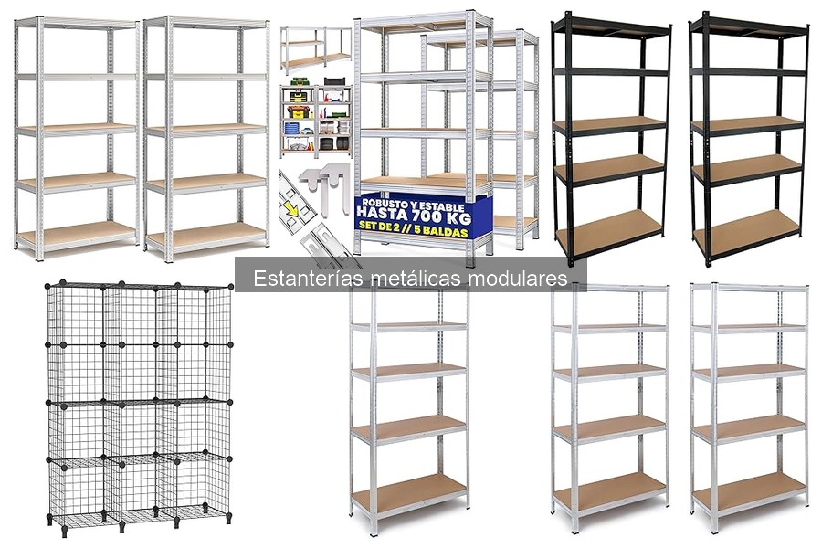 Alternativas a estanterías metálicas modulares para almacenamiento