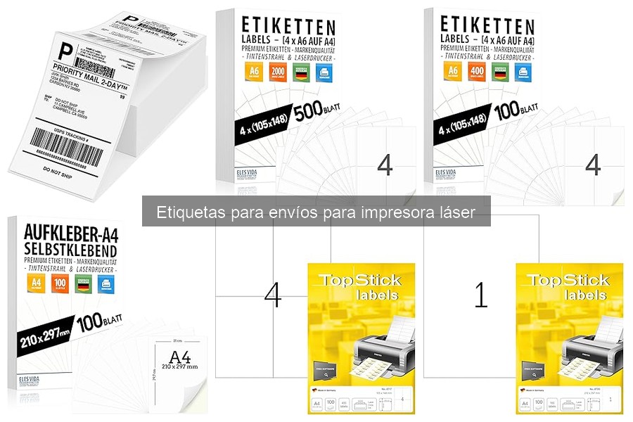 Alternativas a las etiquetas para envíos de impresora láser