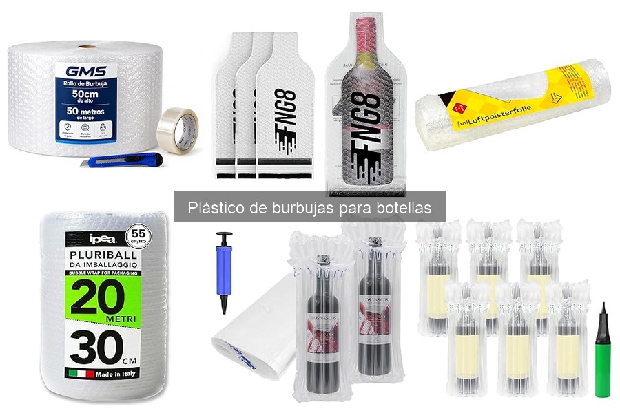 Alternativas al plástico de burbujas para proteger botellas