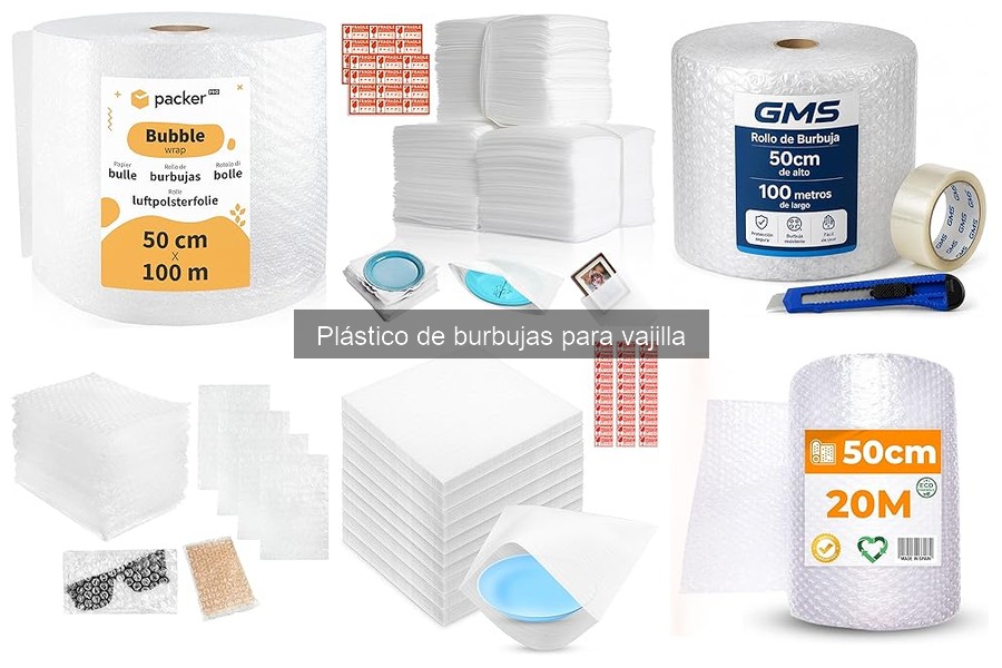 Alternativas al plástico de burbujas para proteger vajilla