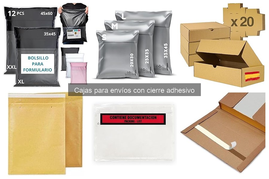** Cajas para envíos con cierre adhesivo: características y usos