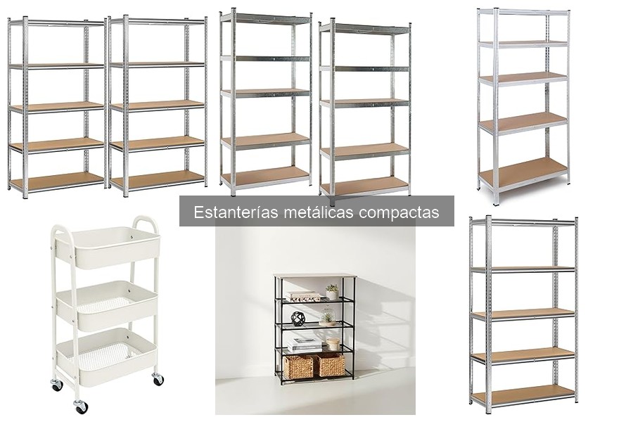 Capacidad de carga ideal para estanterías metálicas compactas