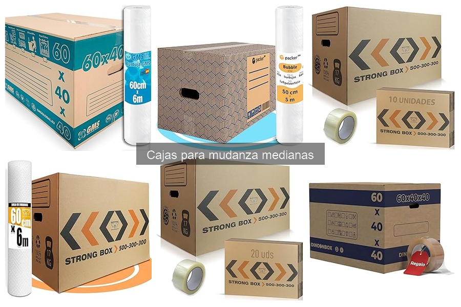 Características de las Cajas para Mudanza Medianas