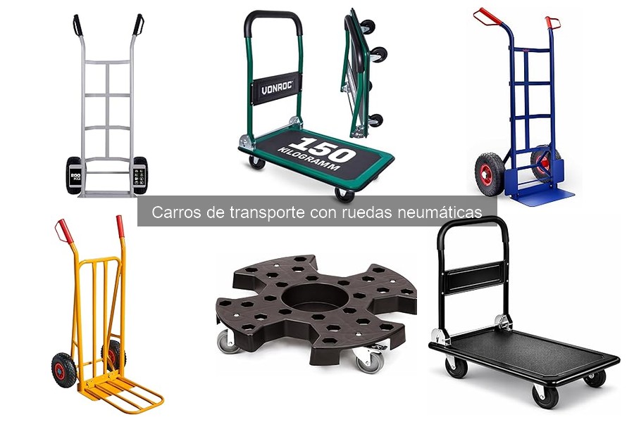 Casos de Uso de Carros de Transporte con Ruedas Neumáticas
