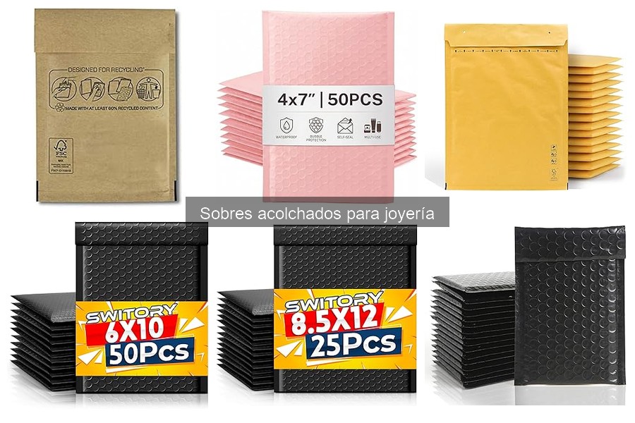 Cómo cuidar sobres acolchados para joyería de manera efectiva