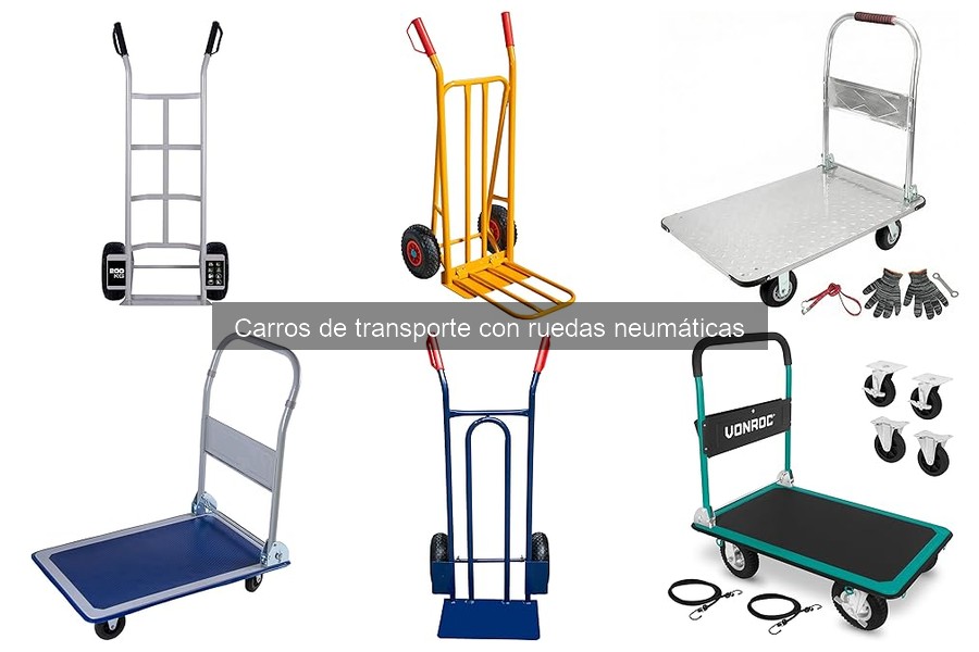 Cómo usar correctamente un carro de transporte con ruedas neumáticas