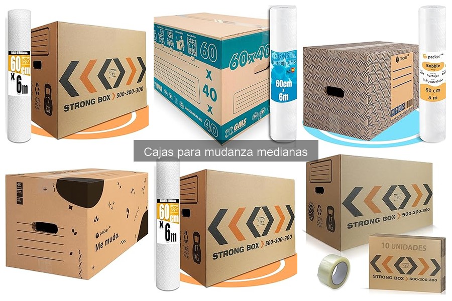 Comparativa: Cajas para mudanza medianas vs grandes