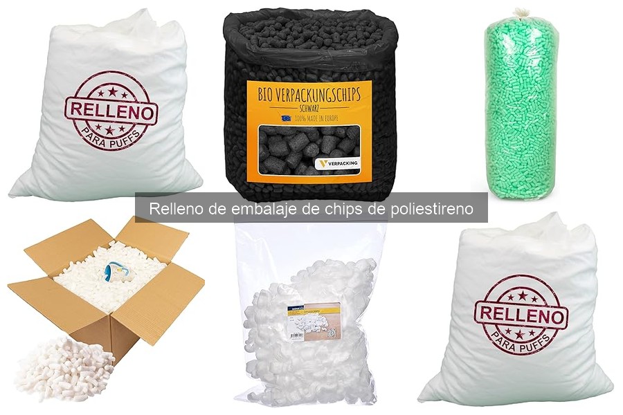 Comparativa de chips de poliestireno y otros materiales de relleno