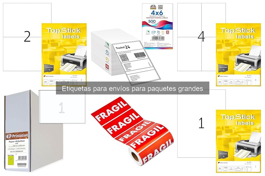 Comparativa de etiquetas para envíos de paquetes grandes
