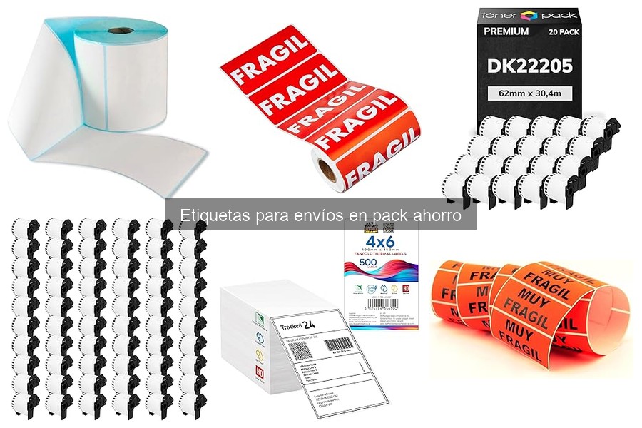 Comparativa de precios de etiquetas para envíos en pack ahorro