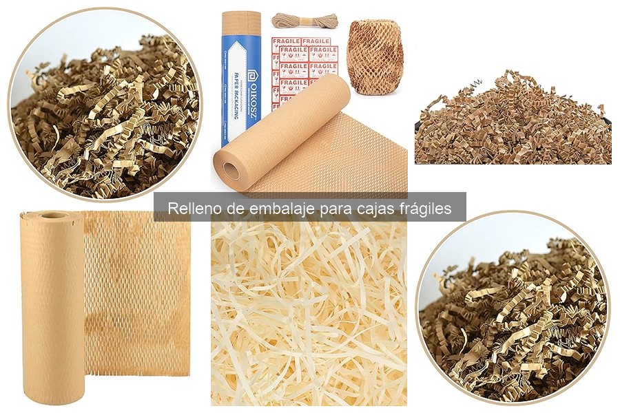 Comparativa de relleno de embalaje para cajas frágiles