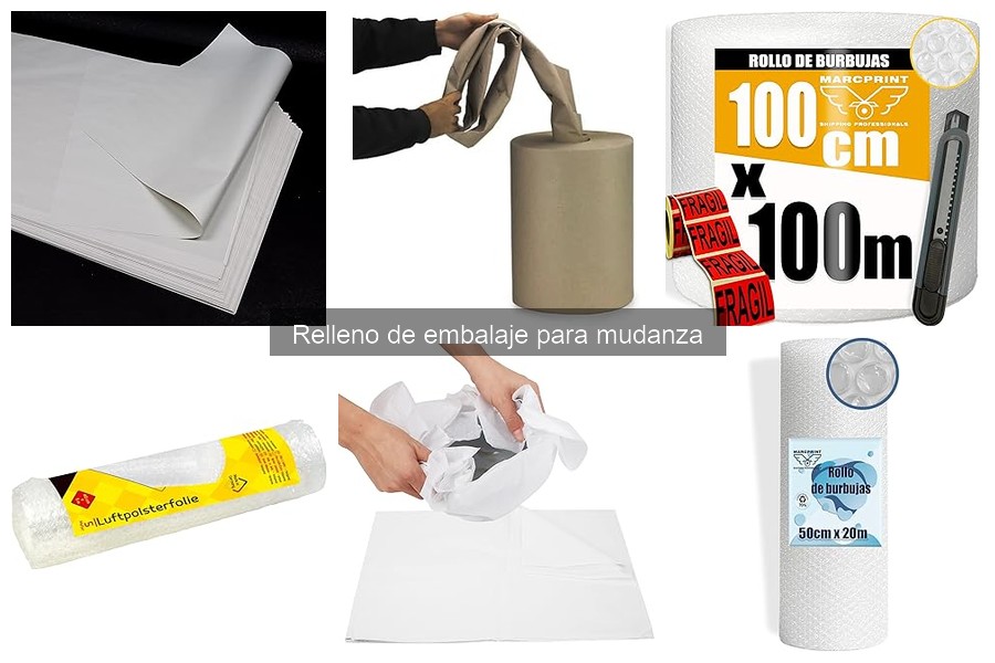 Comparativa de Relleno de Embalaje para Mudanzas