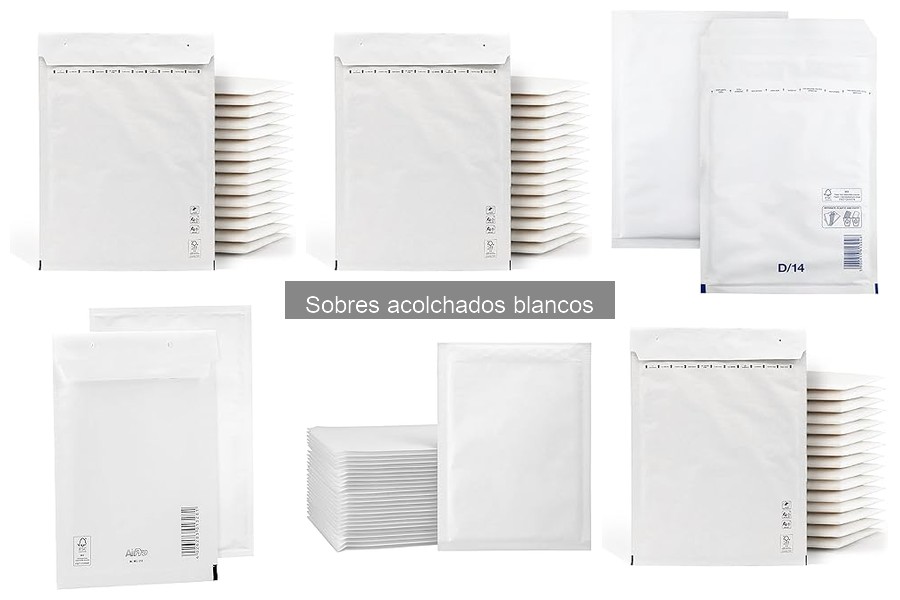 Comparativa de sobres acolchados blancos vs otros tipos