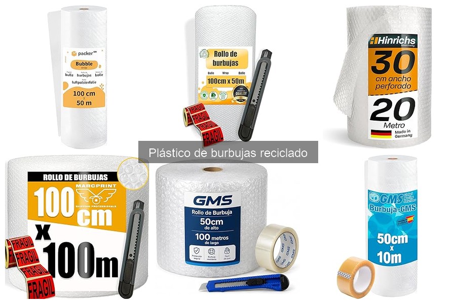 Comparativa: Plástico de Burbujas Reciclado vs. Otros Materiales