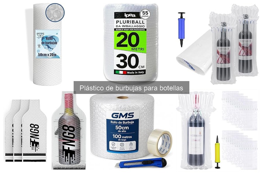 Comparativa: Plástico de burbujas vs. Cartón para embalar botellas