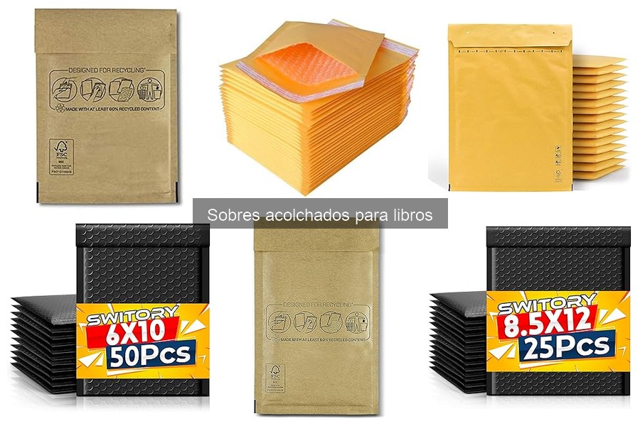 ¿Cuánto cuestan los sobres acolchados para libros?