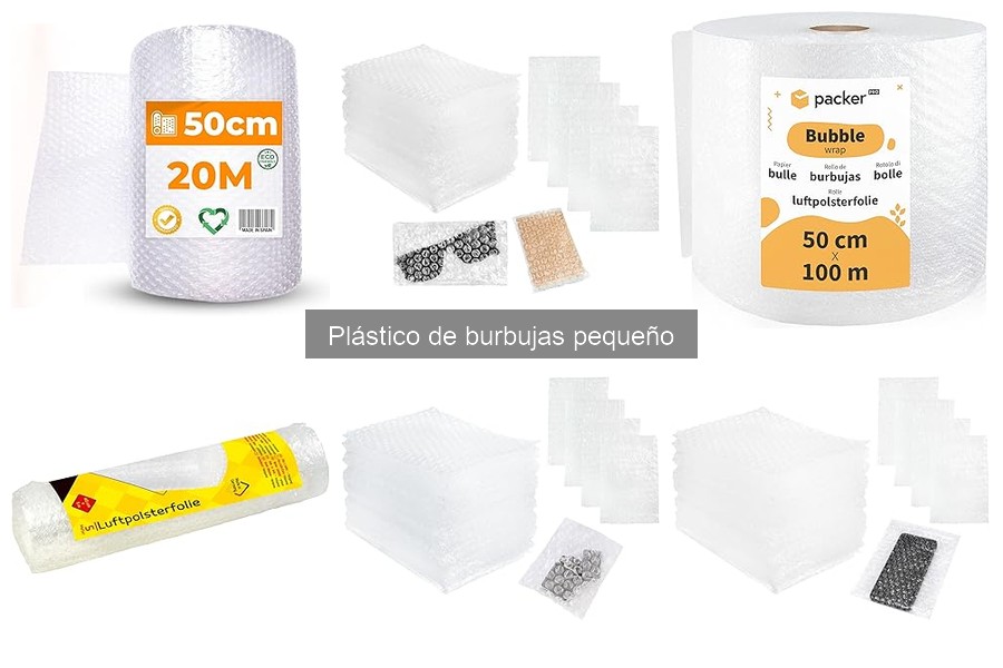 ¿Cuánto plástico de burbujas pequeño necesito para mudanzas?