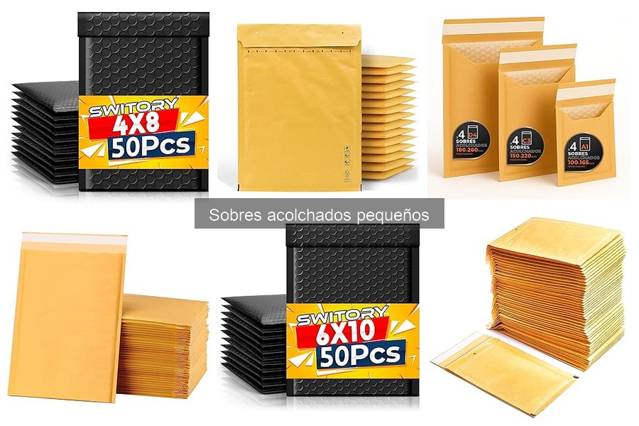 ¿Cuántos sobres acolchados pequeños necesito para enviar?