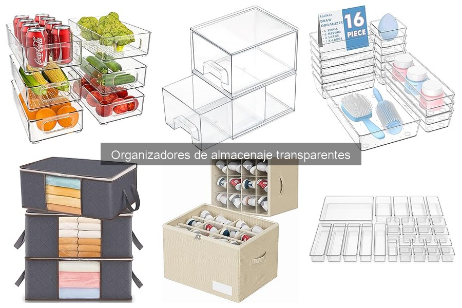 ¿Dónde comprar organizadores de almacenaje transparentes baratos?