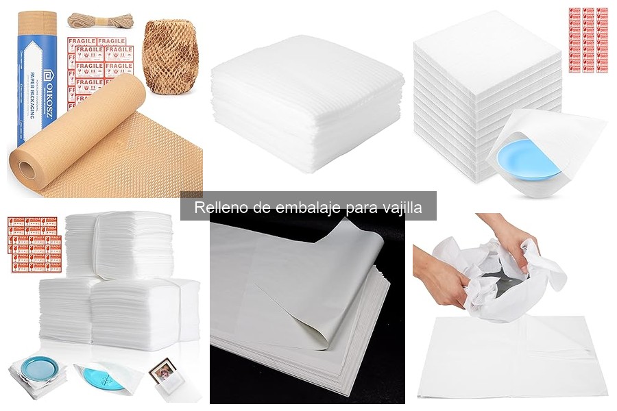 Guía de uso del relleno de embalaje para vajilla