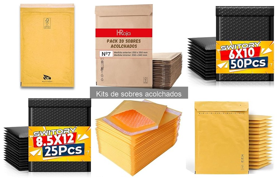 Kits de sobres acolchados para proteger productos frágiles