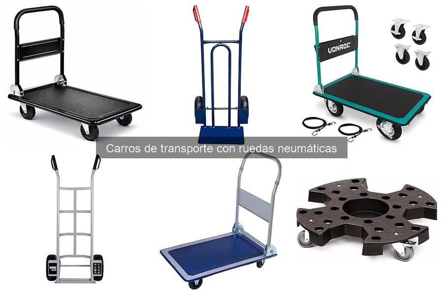 Mantenimiento de carros de transporte con ruedas neumáticas