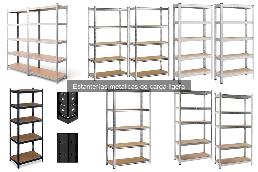 Maximiza el espacio con estanterías metálicas de carga ligera