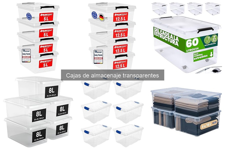 Medidas Comunes de Cajas de Almacenaje Transparentes