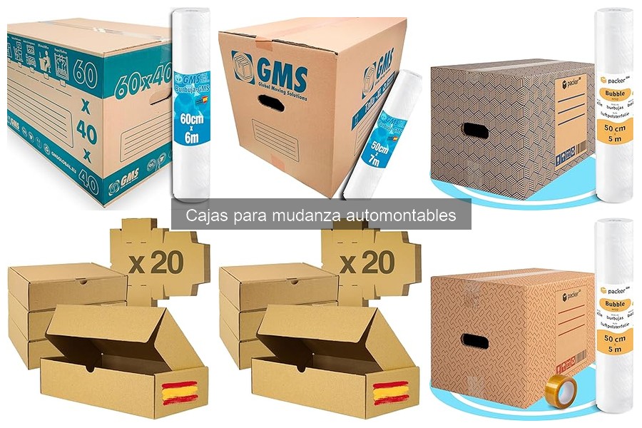 Mejores cajas automontables para mudanza - Guía de compra