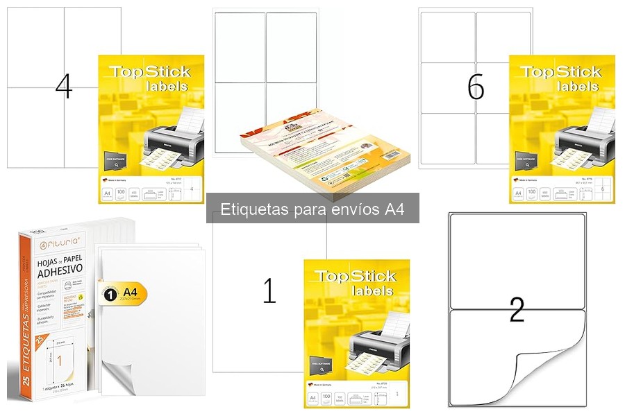 Mejores etiquetas A4 para pequeños negocios en envíos