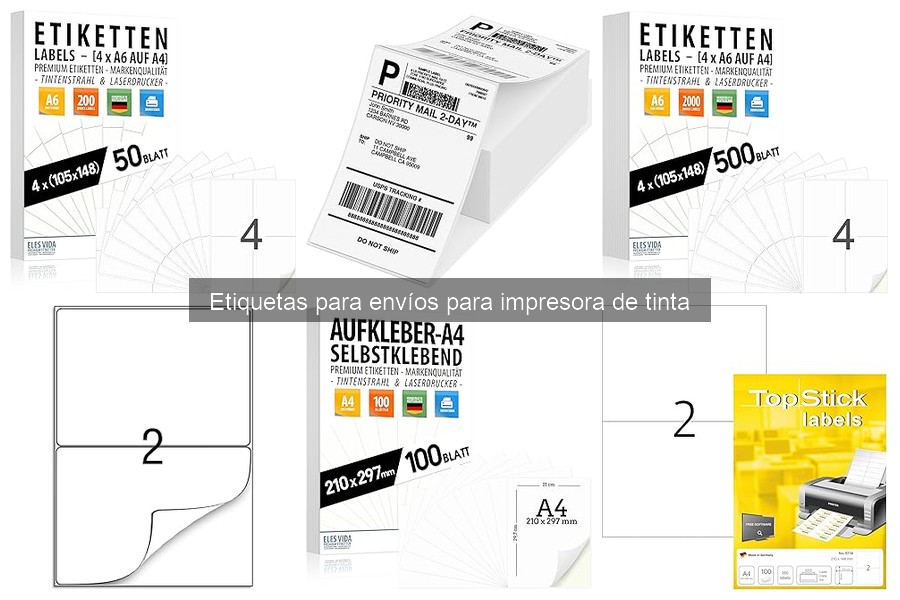 Mejores etiquetas para envíos en impresoras de tinta: comparativa
