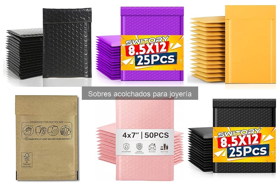 Mejores lugares para comprar sobres acolchados para joyería