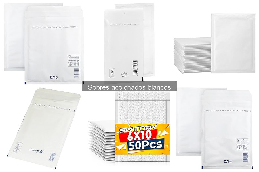 Mejores marcas de sobres acolchados blancos para envíos