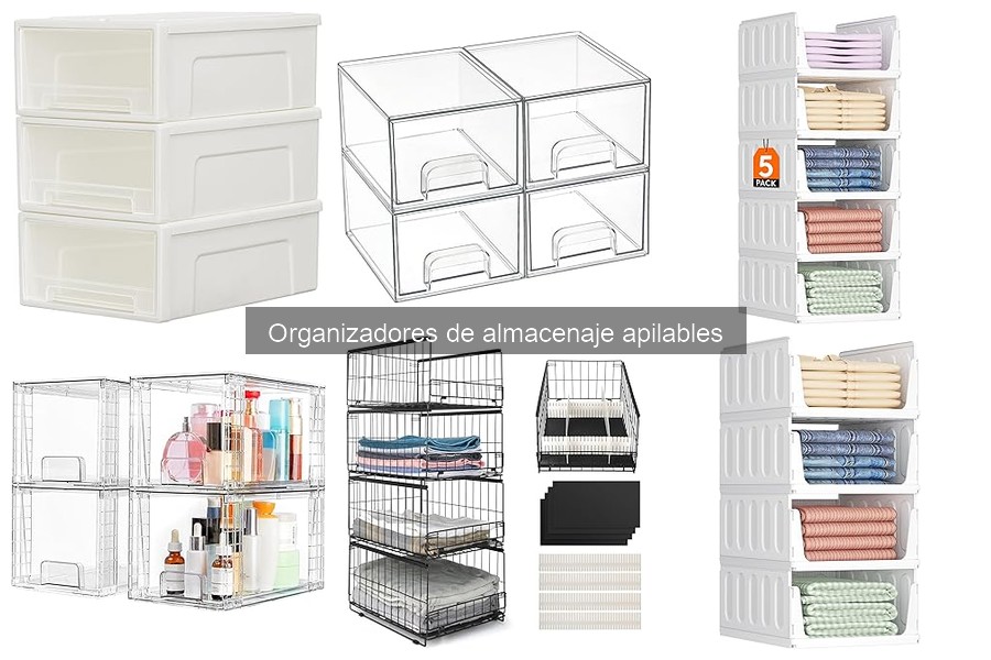 Mejores organizadores de almacenaje apilables para espacios pequeños