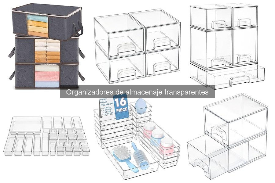 Mejores organizadores de almacenaje transparentes para habitaciones pequeñas
