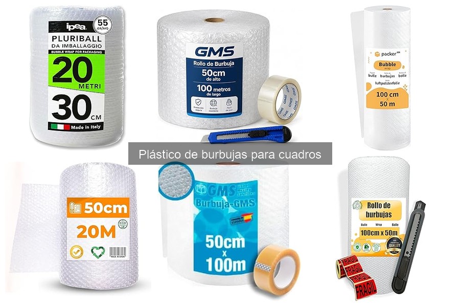 Mejores plásticos de burbujas para proteger cuadros durante el transporte