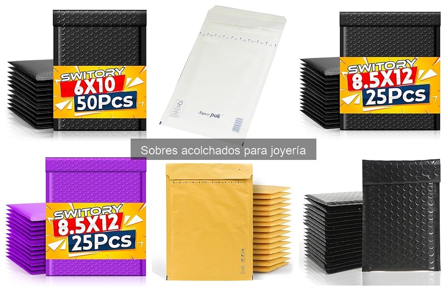 Mejores sobres acolchados para joyería: comparativa 2023