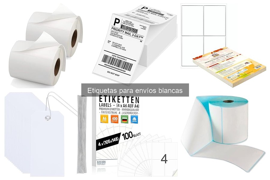 Mejores tiendas para comprar etiquetas para envíos blancas