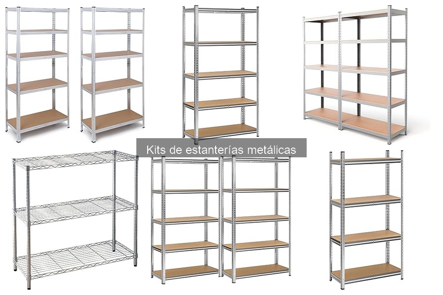 Opciones de personalización para kits de estanterías metálicas