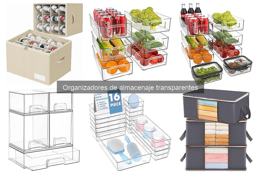 Organiza tu espacio con organizadores de almacenaje transparentes