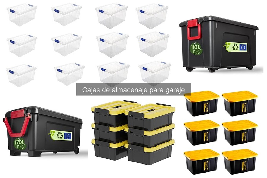 Organiza tu garaje fácilmente con cajas de almacenaje
