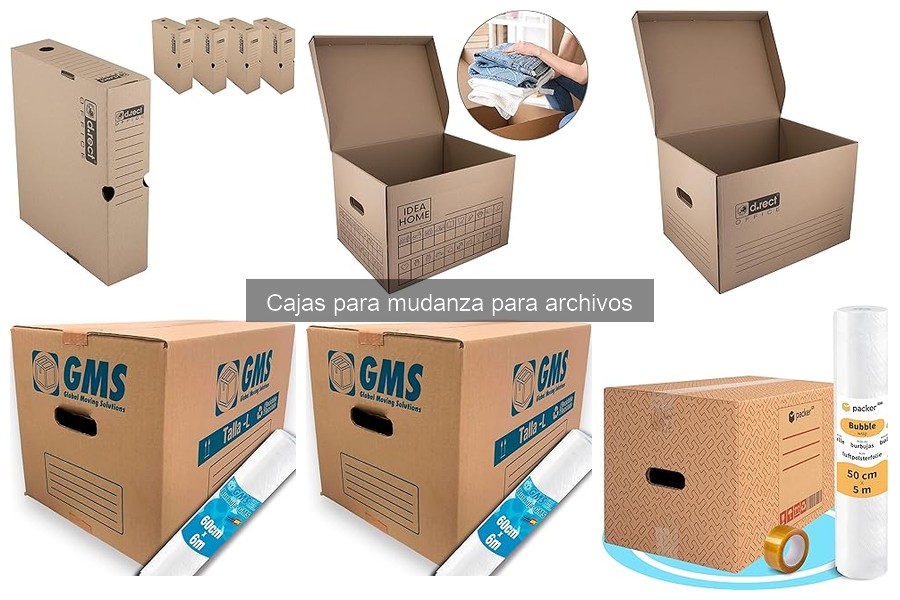 Precio promedio de cajas para mudanza de archivos