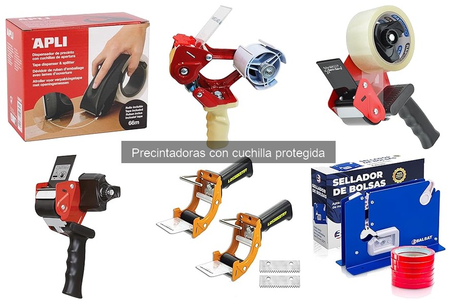 ¿Qué es una precintadora con cuchilla protegida?