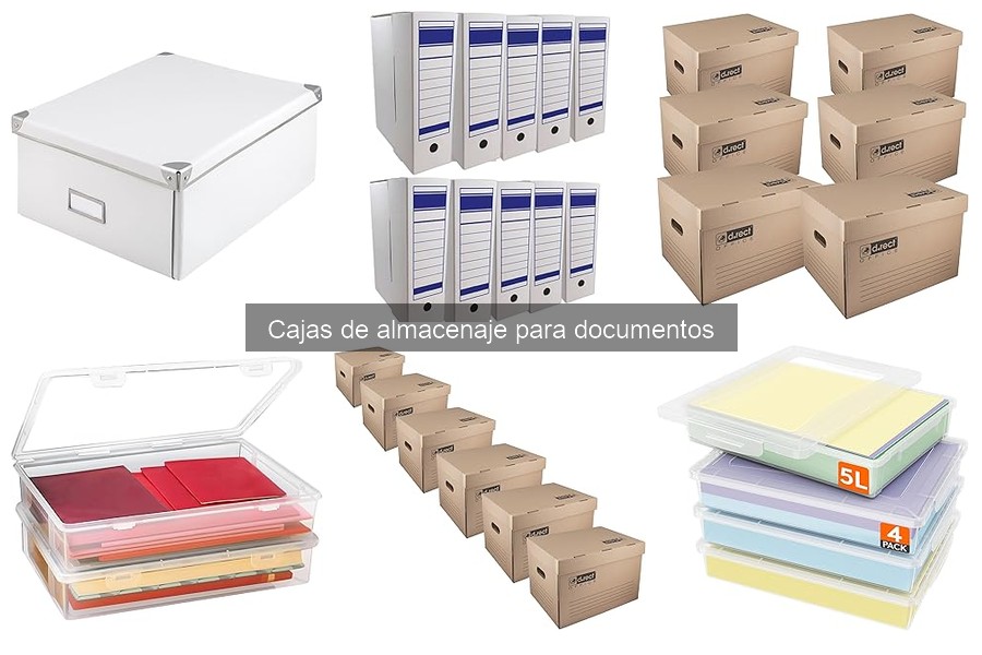 ¿Qué son las cajas de almacenaje para documentos?