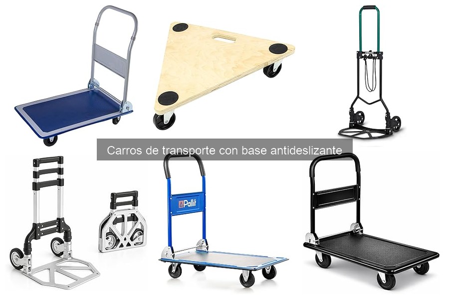 ¿Qué son los carros de transporte con base antideslizante?