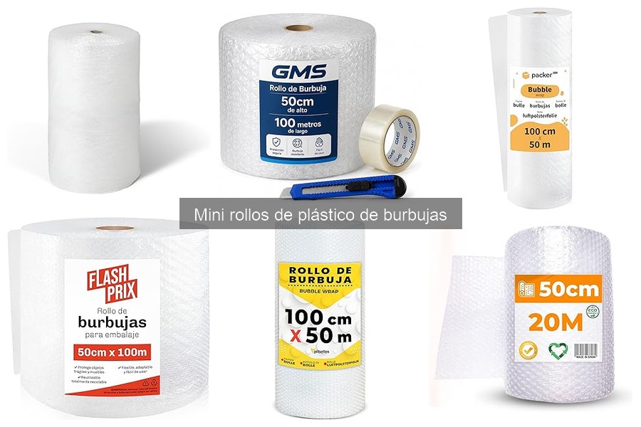 ¿Qué son los mini rollos de plástico de burbujas?