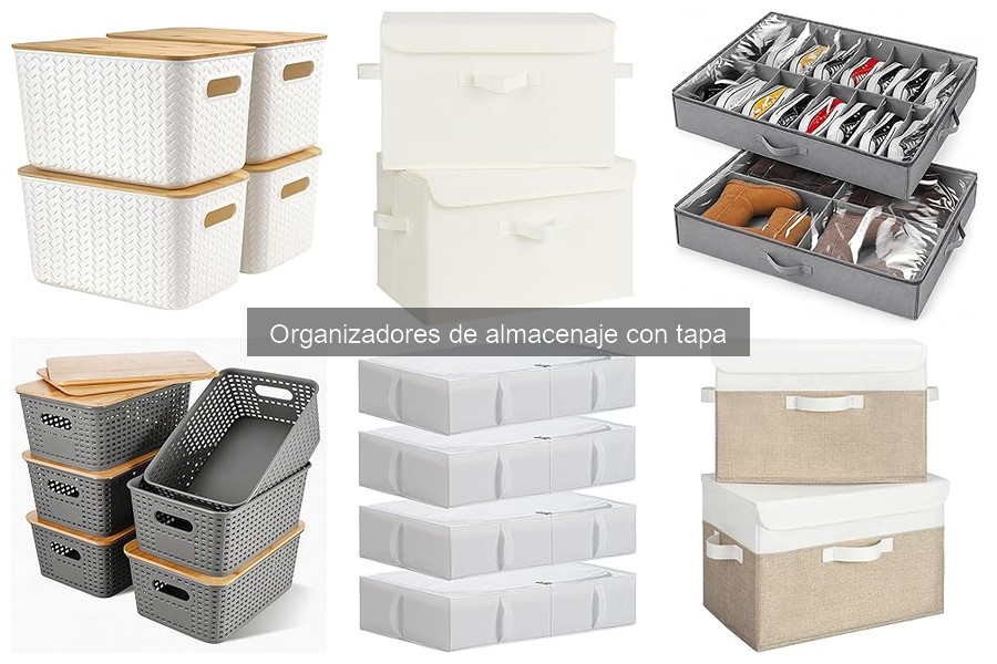 ¿Qué son los organizadores de almacenaje con tapa?