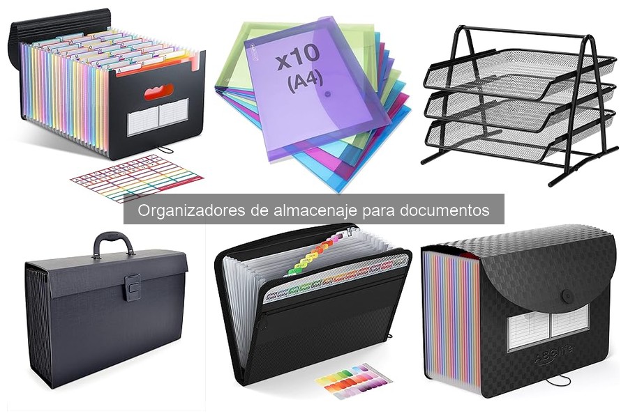 ¿Qué son los organizadores de almacenaje para documentos?