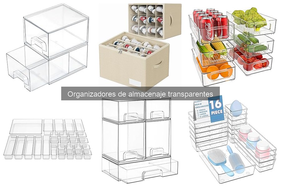 ¿Qué son los organizadores de almacenaje transparentes?